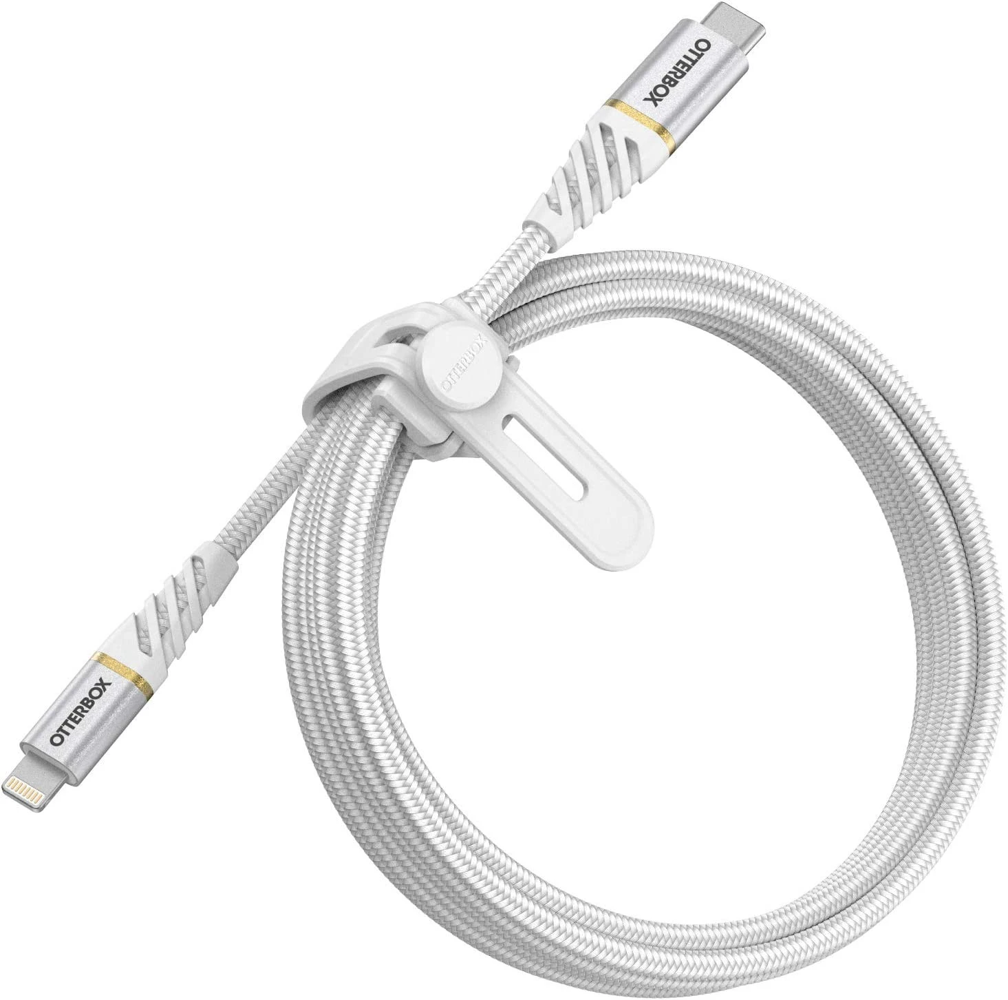 OtterBox Cavo Premium Intrecciato USB-C A Lightning Per Iphone Ipad 2M Bianco - immagine 2