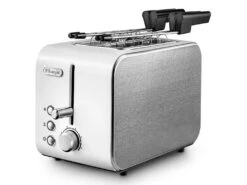 DeLonghi CTX 2203.W Tostapane 2 Fette Argento Bianco 550 W
