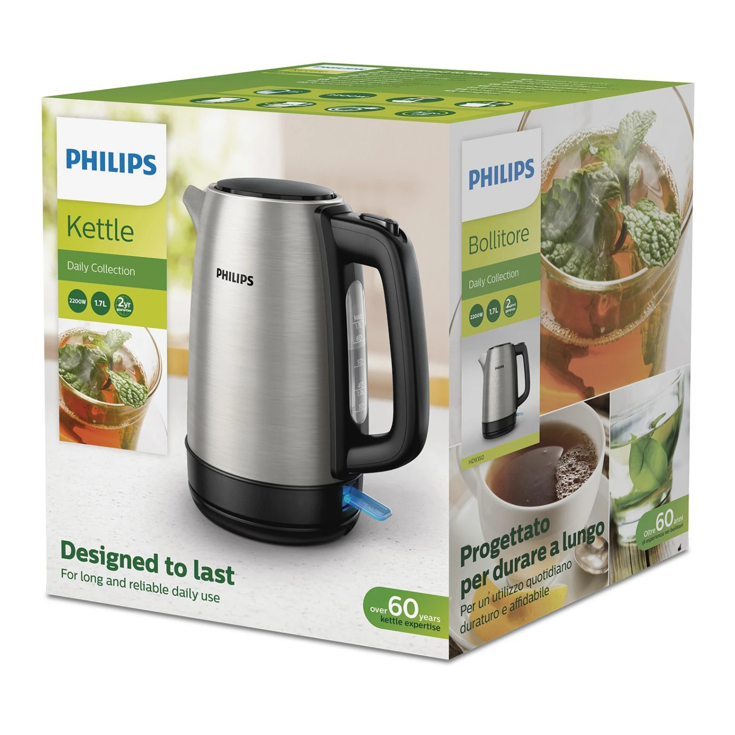 Philips Daily Collection Bollitore In Metallo Da 1,7 L Con Spia - immagine 2