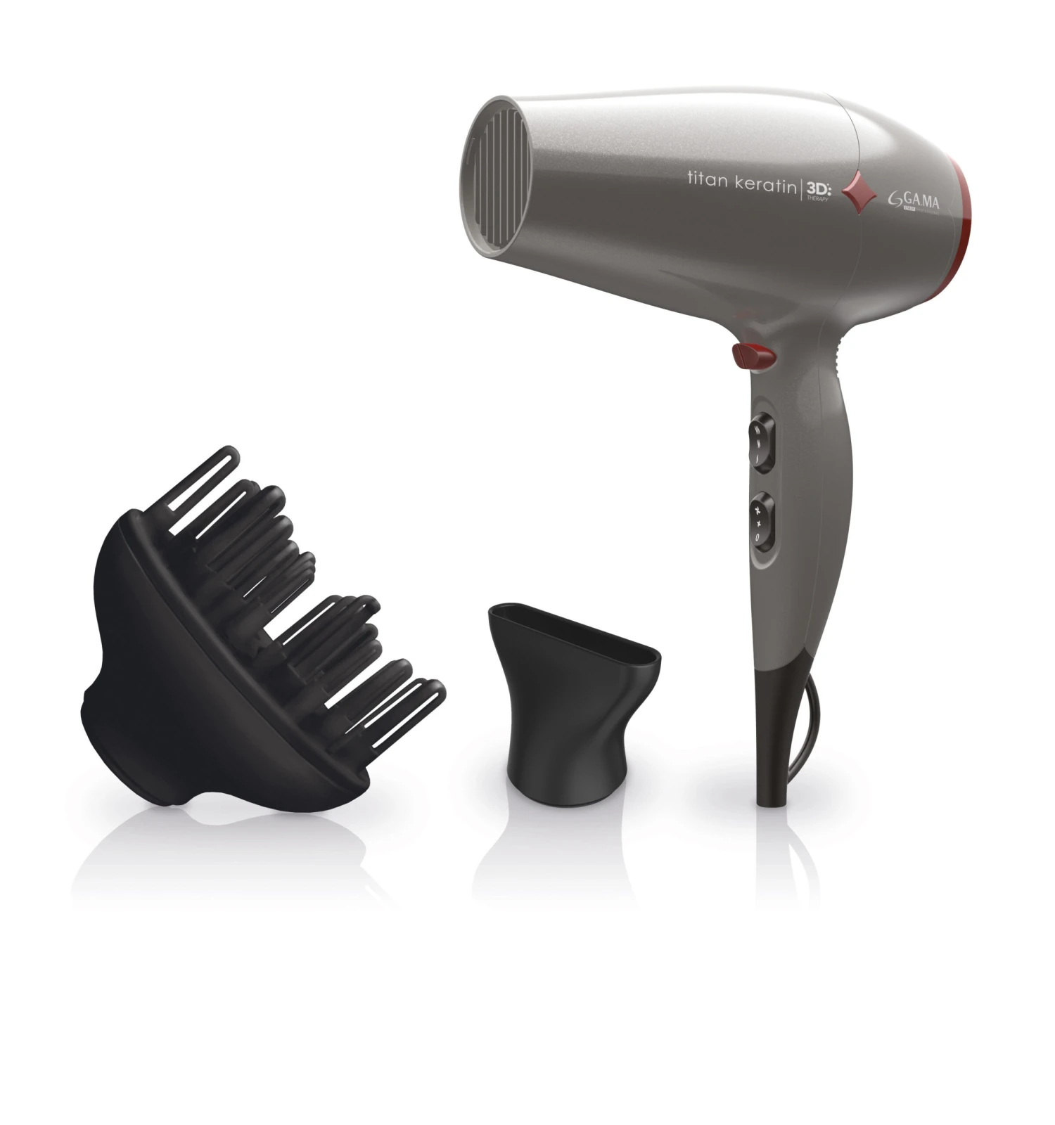 Gama Titan Keratin Diamond 3D Phon Asciugacapelli Grigio 2300 W