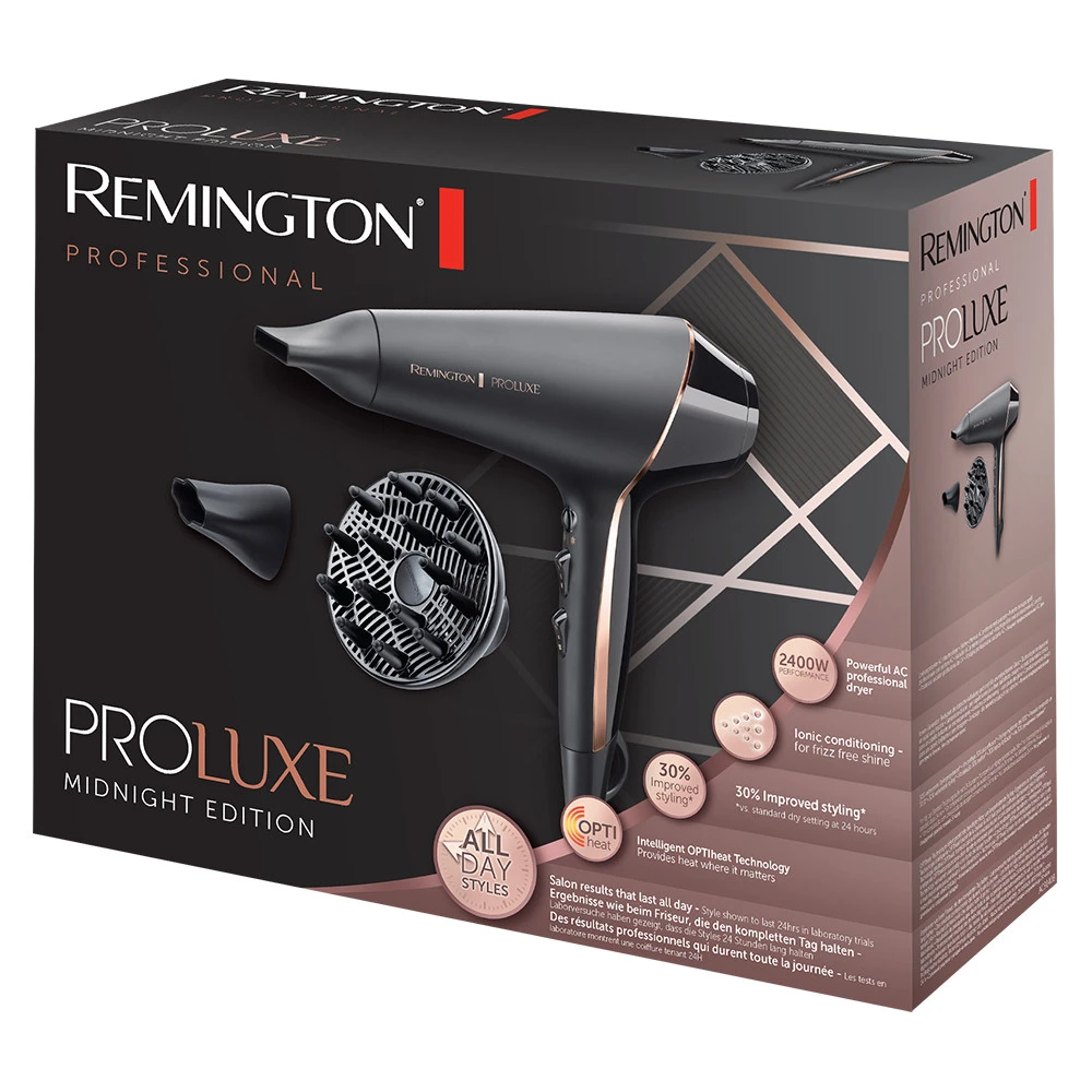 Remington ProLuxe Midnight Edition Phon Asciugacapelli Nero Oro 2400 W - immagine 3
