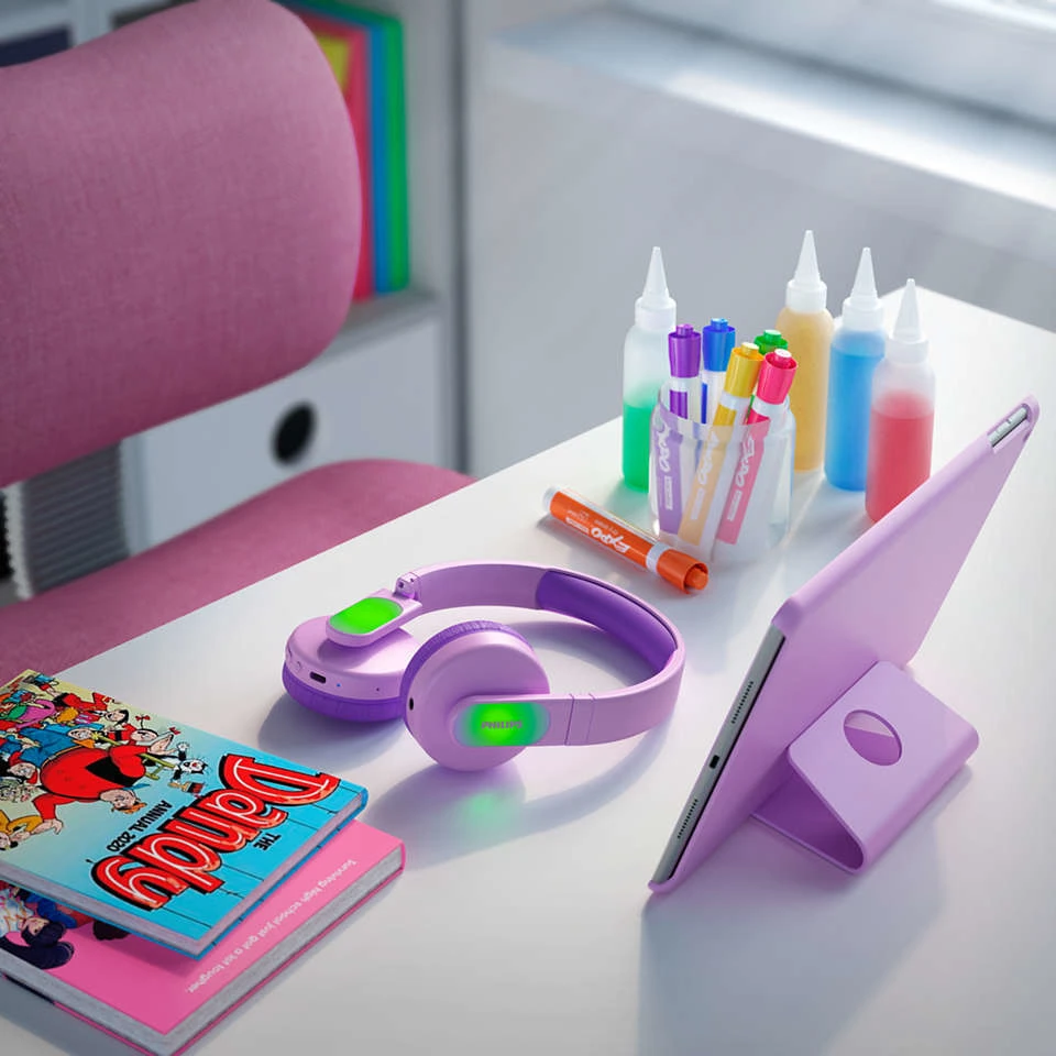 Cuffia A Padiglione Philips TAK4206PK/00 Per Bambini Wireless Usb Tipo C Rosa - immagine 8