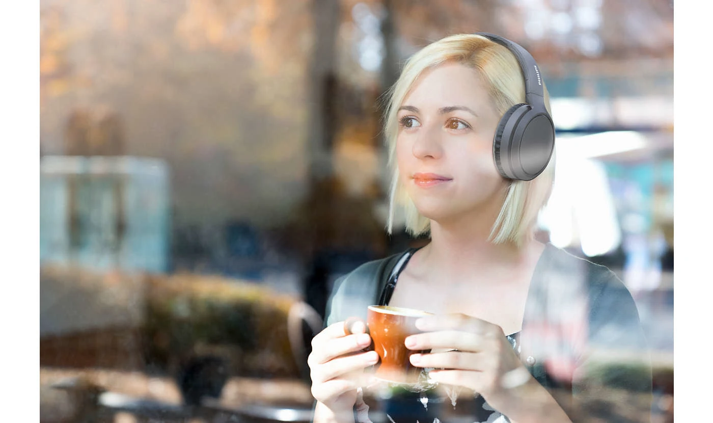 Cuffie A Padiglione Philips TAH5205BK/00 Wireless Con Microfono Usb Tipo C Bluetooth Nero - immagine 2