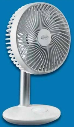 Ventilatore Argoclima ORFEO Da Tavolo Ricaricabile A Batteria Bianco