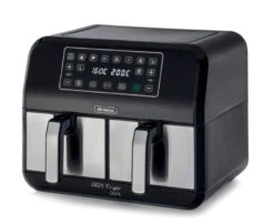 Friggitrice Ad Aria Ariete 4624 Doppio Cestello 8 L 1700 W Nero, Argento