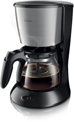 Macchina Per Caffe' Americano Philips Daily Collection HD7462/20 Nera Metallo Con Caraffa In Vetro