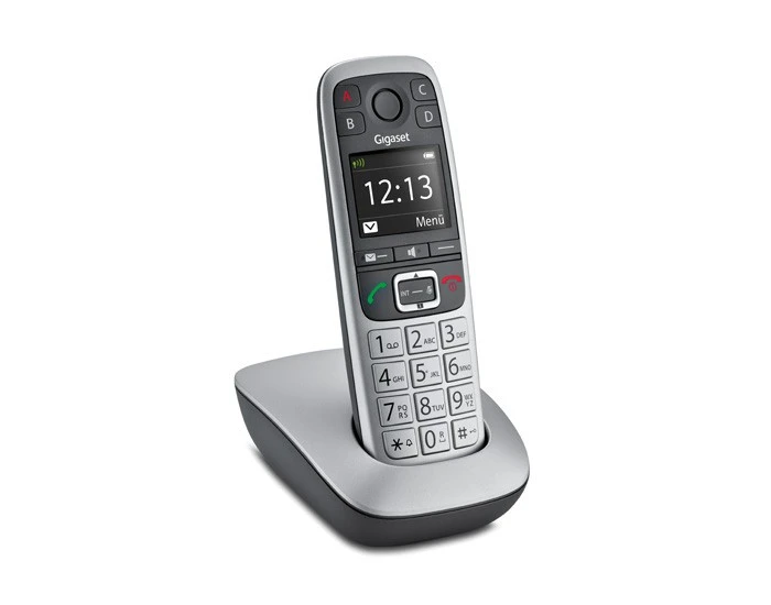 Telefono Gigaset E 560 DECT Cordless Identificatore Di Chiamata Nero Argento - immagine 3
