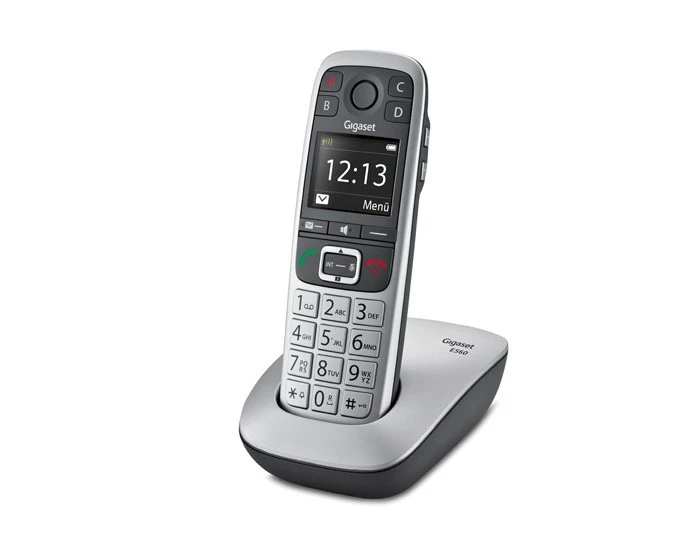Telefono Gigaset E 560 DECT Cordless Identificatore Di Chiamata Nero Argento - immagine 5