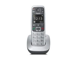 Telefono Gigaset E 560 DECT Cordless Identificatore Di Chiamata Nero Argento