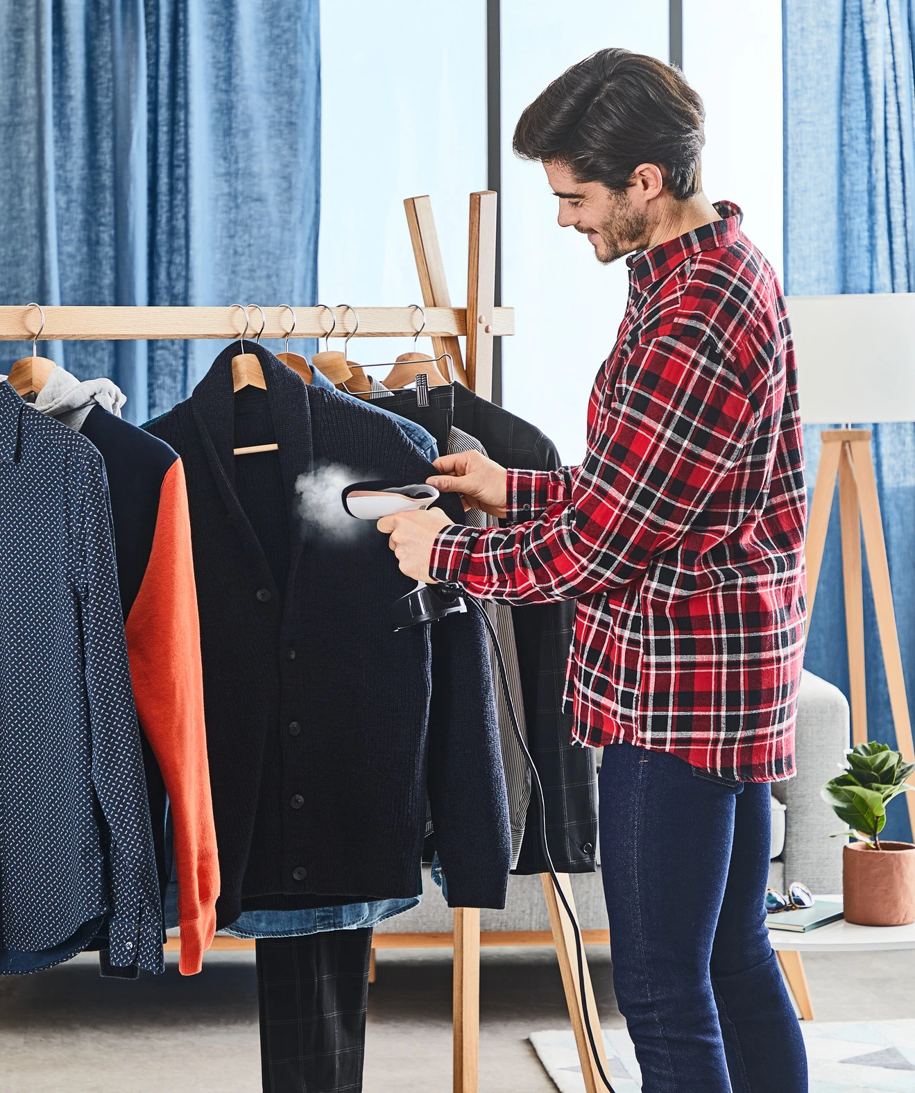 Stiratore Verticale Rowenta DR3030 Access Steam Pocket 1300 W Acciaio Inossidabile Nero Bianco - immagine 6