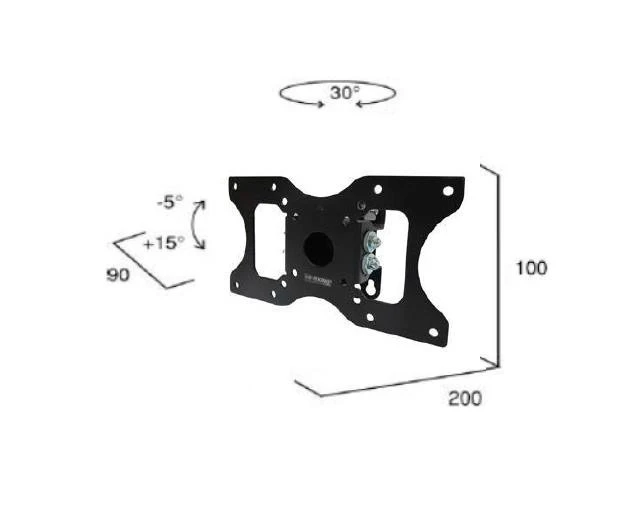 Ciatti ENMONO1020 Supporto TV A Parete 81,3 Cm (32") Nero - immagine 2