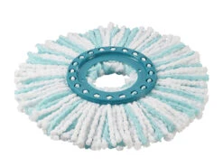 Testina Mocio Leifheit 52104 Come Ricambio Per Il Set Clean Twist Con Setole Speciali Turchesi Che Rimuovono Lo Sporco Bianco Azzurro