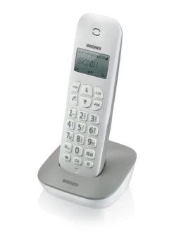 Telefono Cordless Brondi Gala DECT Identificatore Di Chiamata Grigio Bianco