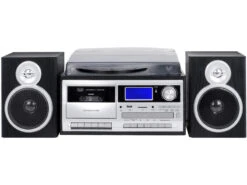 Sistema Giradischi Stereo Bluetooth Con Encoding Lettor Trevi 0T107000 Nero Argento