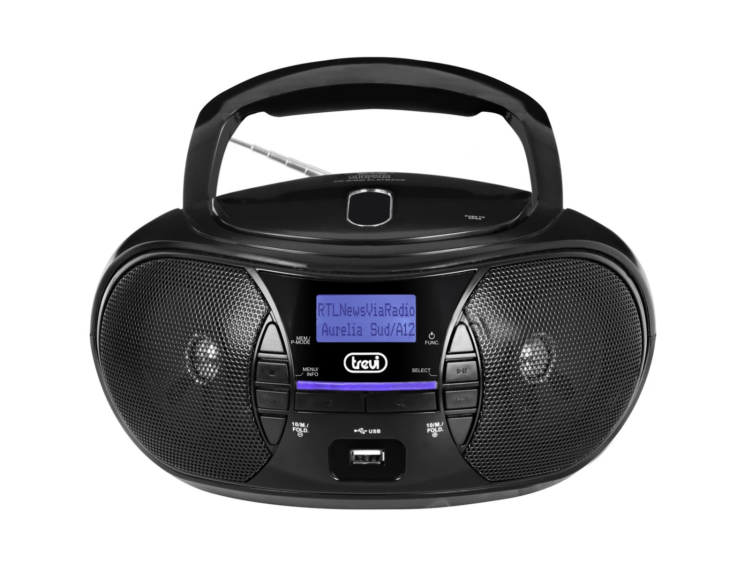 Trevi CMP 581 DAB Stereo Portatile Boombox CD DAB DAB+ USB AUX-IN Nero - immagine 3
