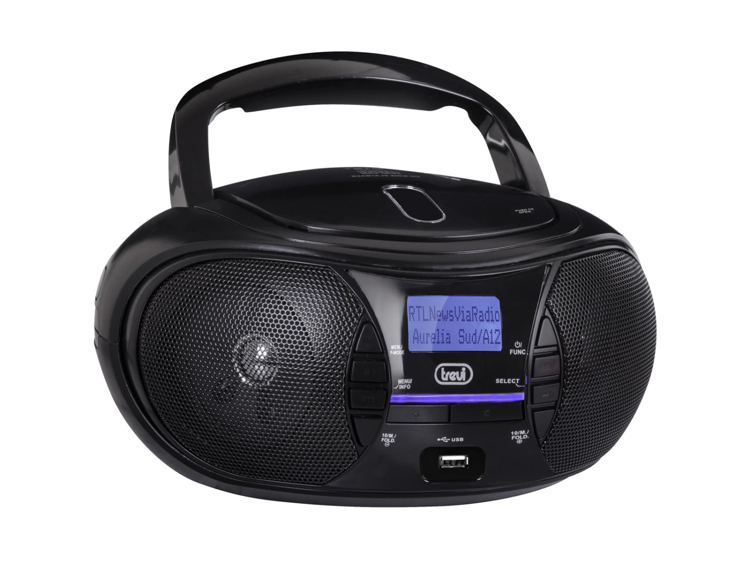 Trevi CMP 581 DAB Stereo Portatile Boombox CD DAB DAB+ USB AUX-IN Nero - immagine 4