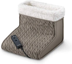 Beurer FWM 45 Scaldapiedi In Peluche Con Funzione Massaggio Marrone