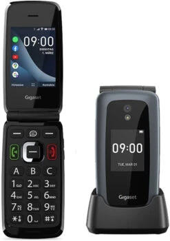 Gigaset GL7 Telefono Cellulare 126 G Pieghevole Grigio Titanio