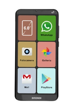 Brondi Amico Smartphone XL 15,2 Cm (6") Doppia SIM Android 11 4G USB Tipo-C 2 GB 16 GB 2500 MAh Nero