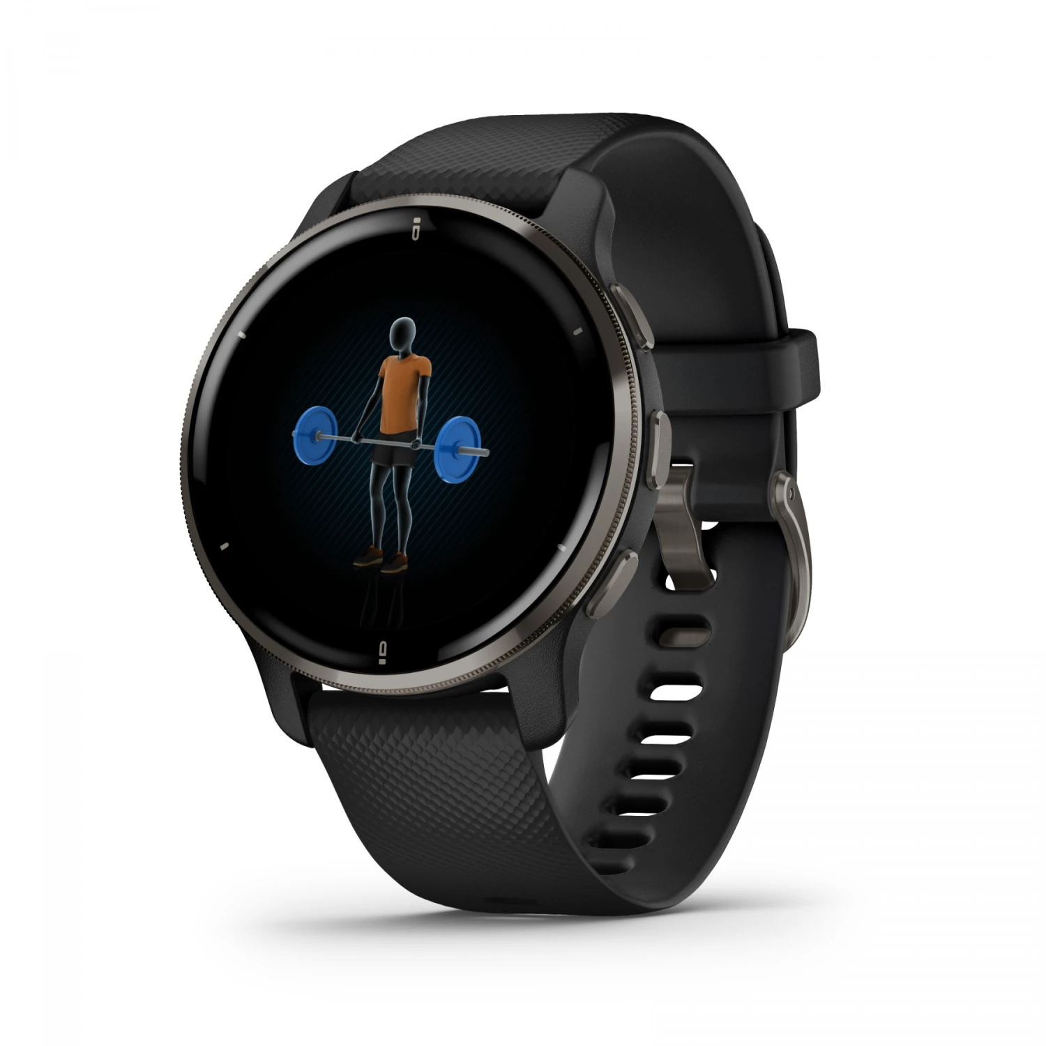 Garmin Venu 2 Plus GPS 3,3 Cm (1.3") AMOLED 43 Mm Nero GPS (satellitare) - immagine 2