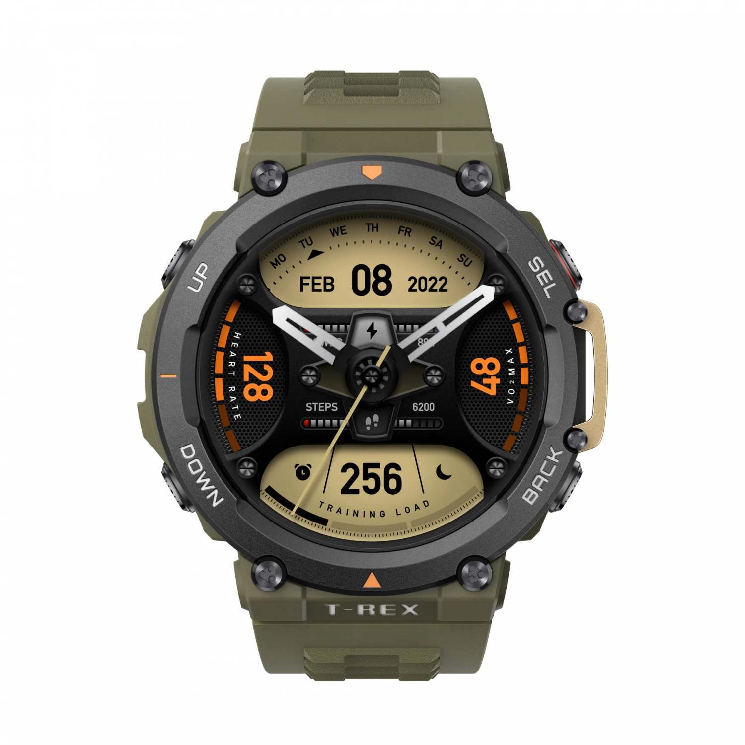 Amazfit T-Rex 2 3,53 Cm (1.39") AMOLED 47 Mm Nero, Verde GPS (satellitare) - immagine 3