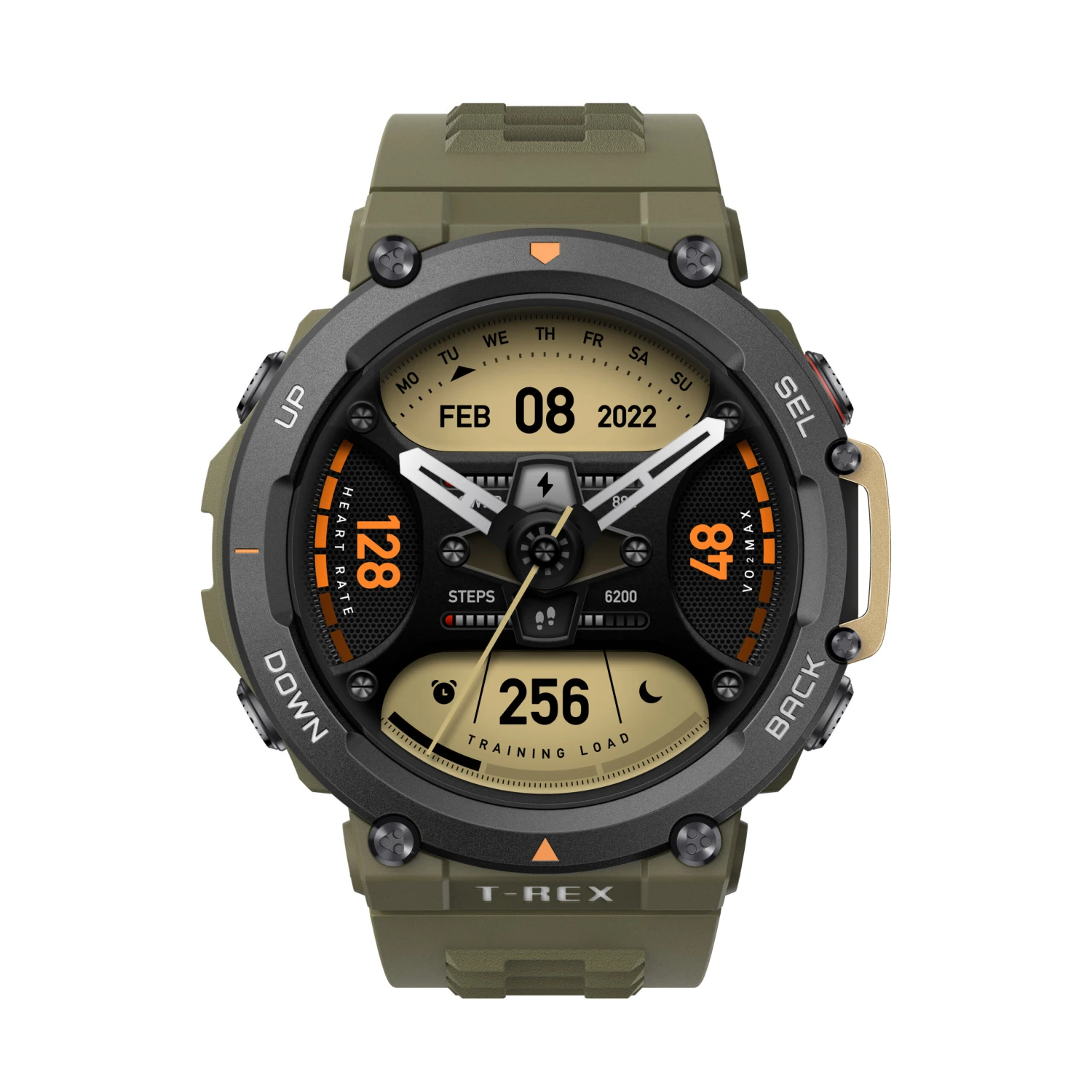 Amazfit T-Rex 2 3,53 Cm (1.39") AMOLED 47 Mm Nero, Verde GPS (satellitare)