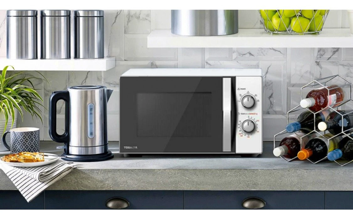 Toshiba MW-MG20P Superficie Piana Microonde Combinato 20 L 800 W Nero, Bianco - immagine 3