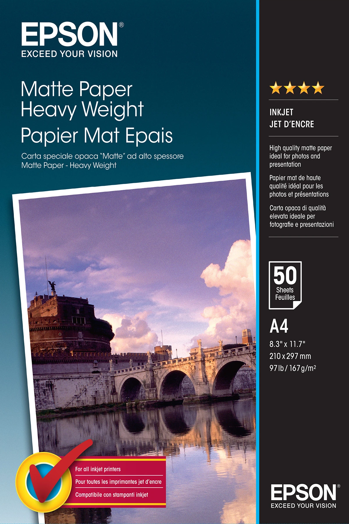 Epson Matte Paper Heavy Weight - A4 - 50 Fogli - immagine 2
