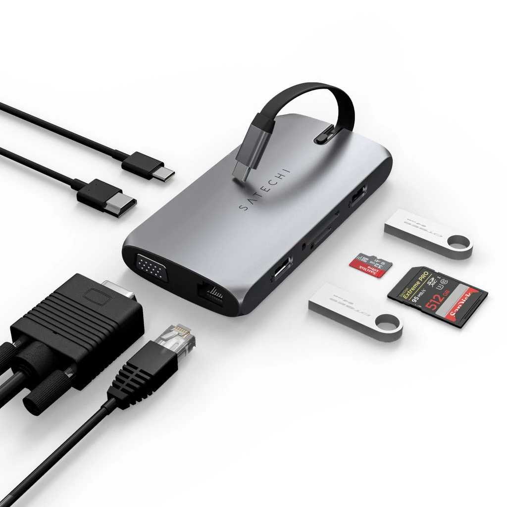 Satechi ST-UCMBAM Hub Di Interfaccia USB 2.0 Type-C Nero, Argento - immagine 4