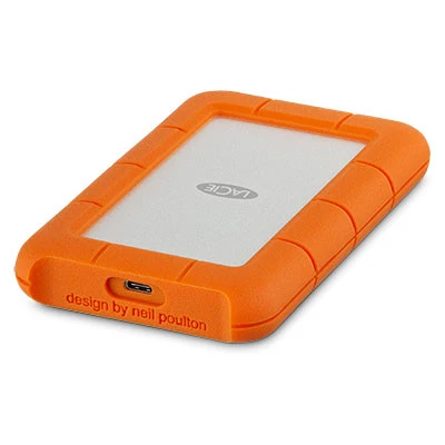 LaCie Rugged USB-C Disco Rigido Esterno 4000 GB Arancione, Argento - immagine 2