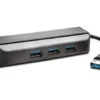 Kensington UA3000E Adattatore Ethernet E Hub A 3 Porte USB 3.0 - Nero