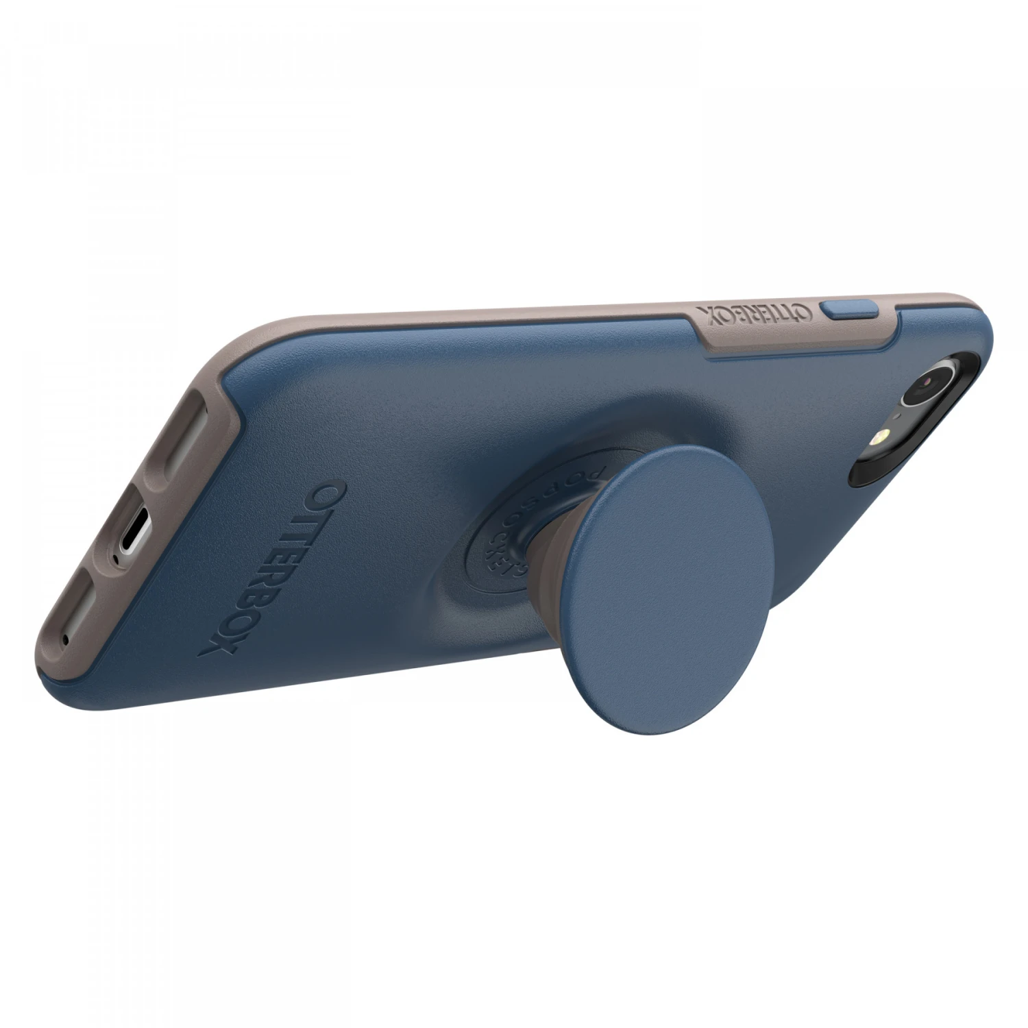 OtterBox Custodia Symmetry Con Popsockets Per Apple Iphone SE 2022 2020 A2783 A2275 Iphone 8 A1863 Iphone 7 A1660 Blu - immagine 2