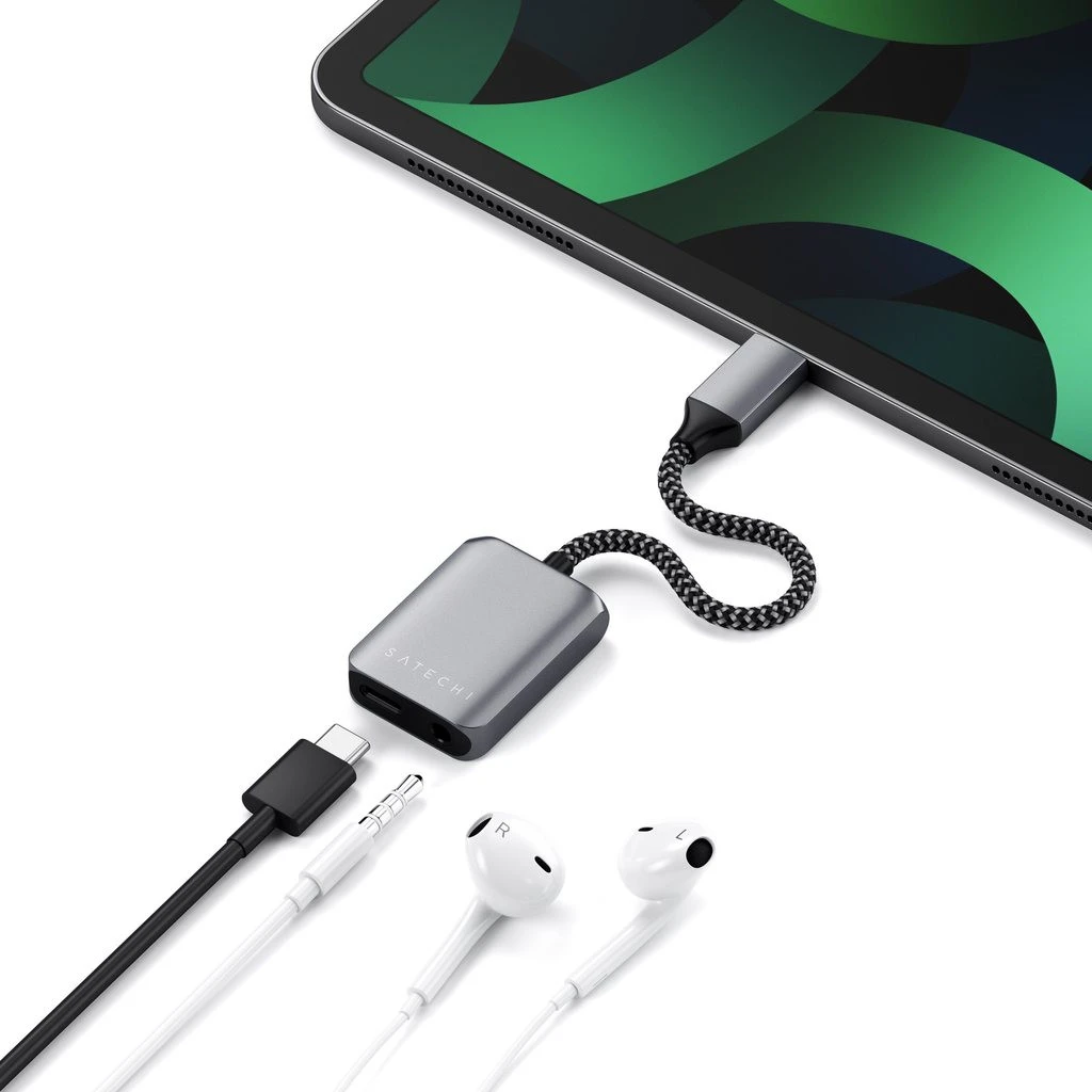 Satechi ST-UCAPDAM Adattatore Per Inversione Del Genere Dei Cavi USB-C USB-C/3.5mm Grigio - immagine 2
