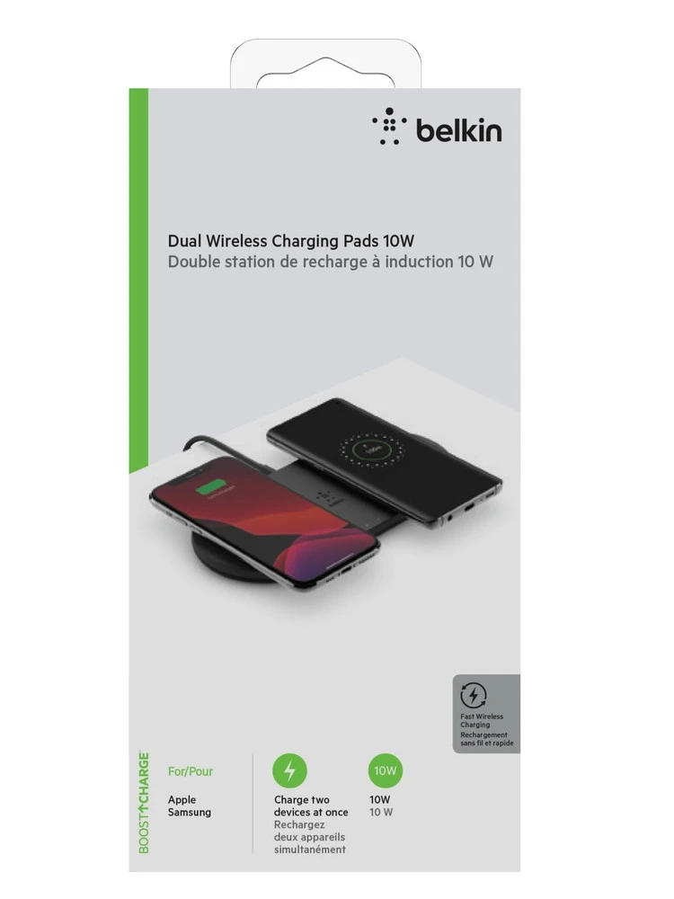 Belkin Tappetino Di Ricarica Wireless Doppio 2 X 10W - Nero - immagine 7