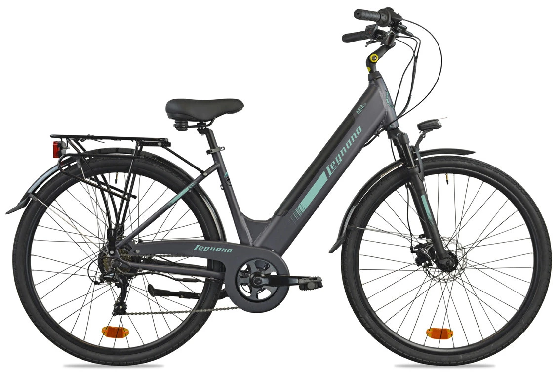 Legnano Aria 28 LGN.23A268G46 City E-Bike Alluminio Taglia Unica 468Wh Grigio - immagine 2