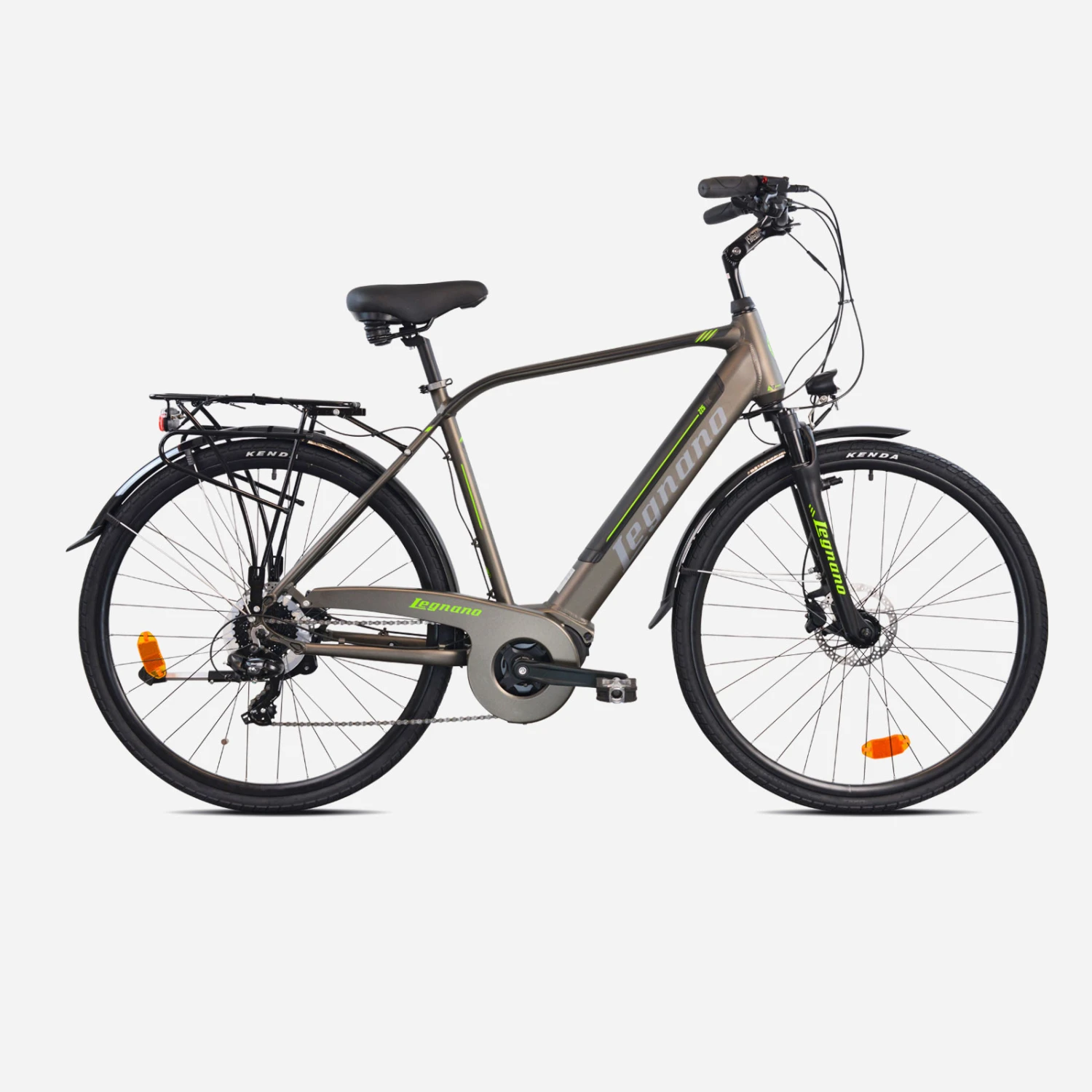 Legnano E Bike Trek Terra Man Taglia 54 Grigio Scuro - immagine 2