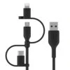 Belkin BOOST CHARGE Cavo USB 1 M USB A USB C/Micro-USB B/Lightning Nero