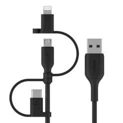 Belkin BOOST CHARGE Cavo USB 1 M USB A USB C/Micro-USB B/Lightning Nero