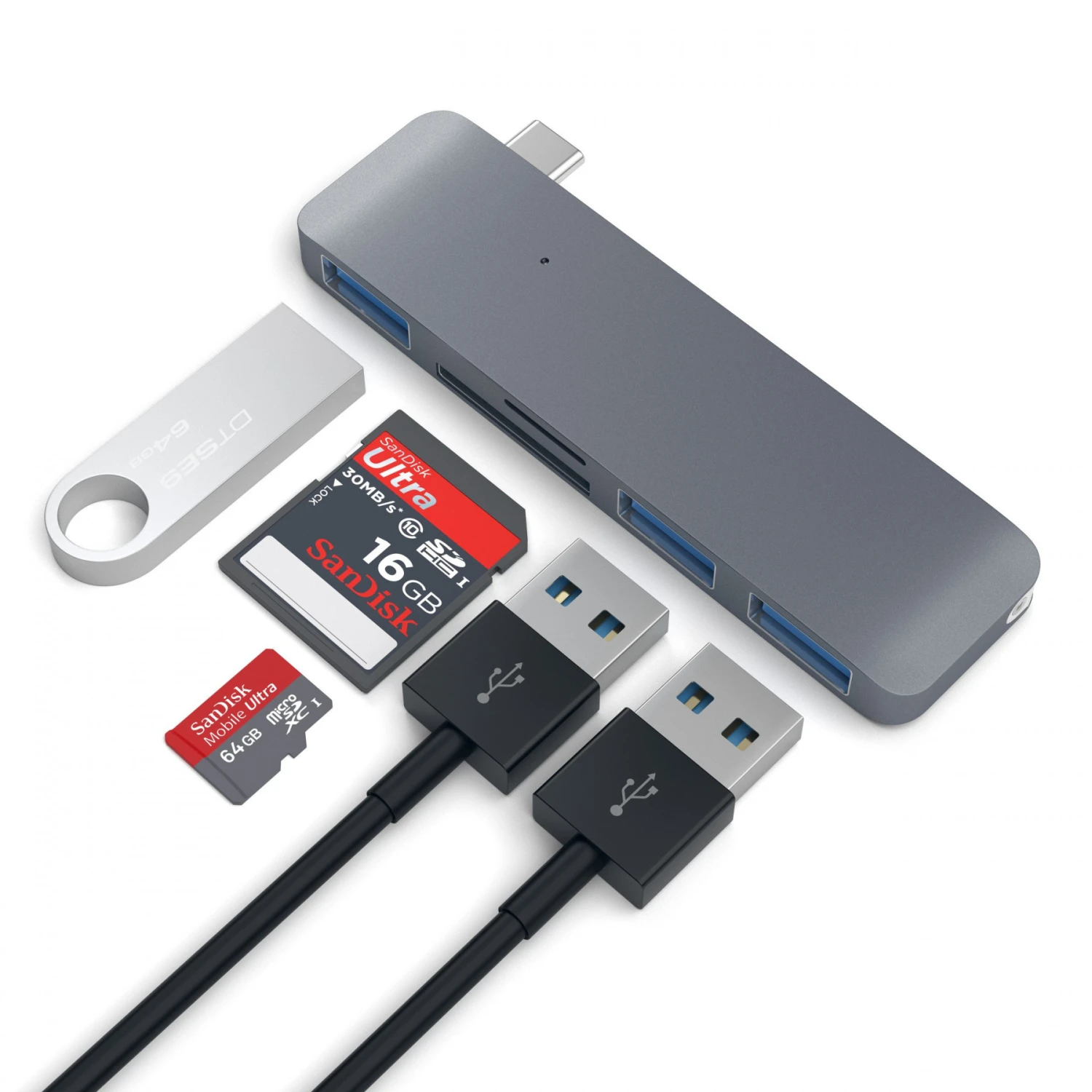 Satechi ST-TCUHM Hub Di Interfaccia USB 3.2 Gen 1 (3.1 Gen 1) Type-C Argento - immagine 2