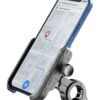 Cellularline Rider Steel - Universal Supporto Smartphone In Alluminio Da Manubrio Nero