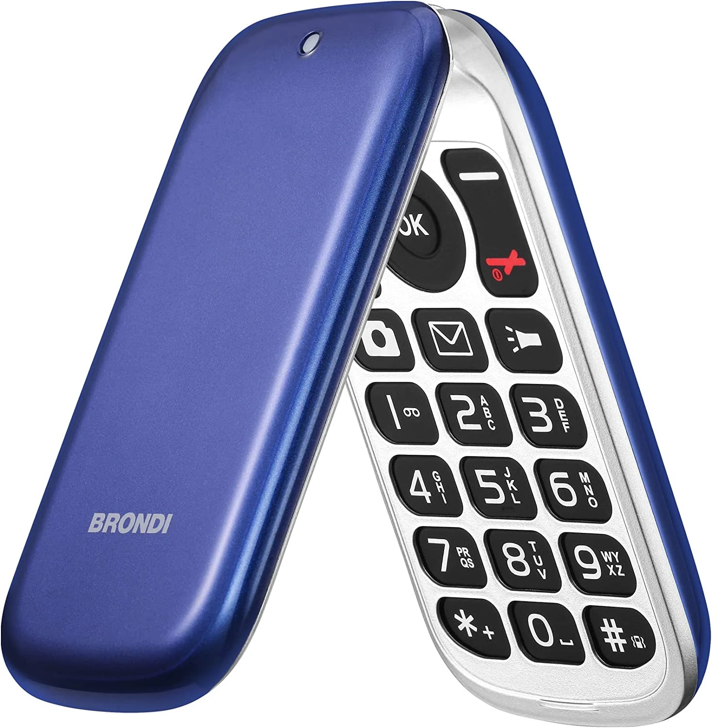 Brondi Stone+ Telefono Cellulare Basico A Conchiglia Dual Sim Blu - immagine 4